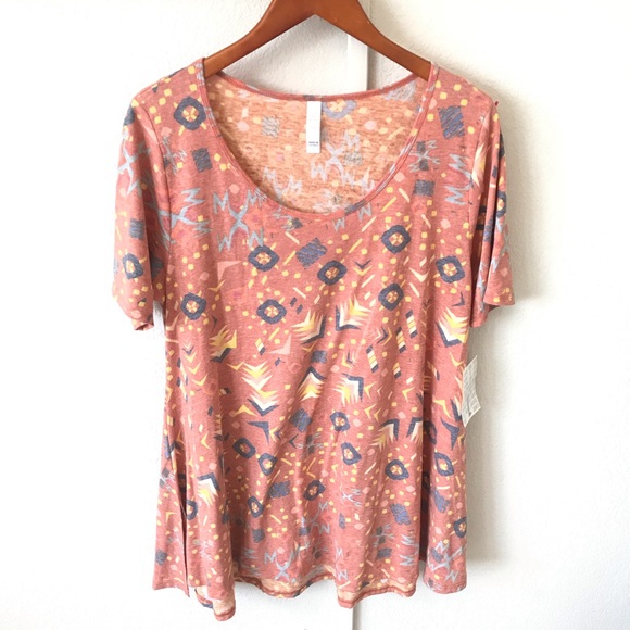 LuLaRoe Tops - LuLaRoe Perfect T Shirt NWT Colorful Tribal Print